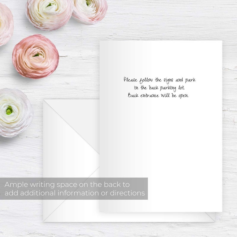 Canopy Street Boho Spirit Fill In The Blank Shower Invitation / 25 Bridal Shower Invitations With White Envelopes / 5" x 7" Flat Boho Baby Shower Invite - Image 4